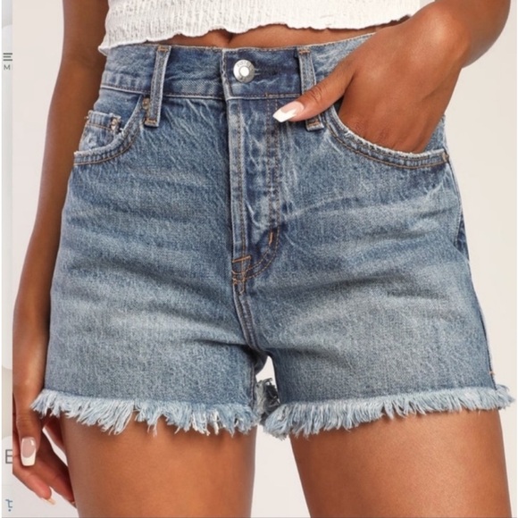 pistola Pants - NEW Pistola Devin High Rise mom Jean Short Cutoff in Bluegrass